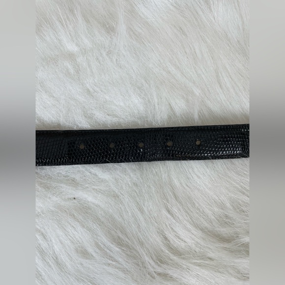 Torino Calcutta Lizard Glove Lined Men's Black Belt 38 - Picture 8 of 11